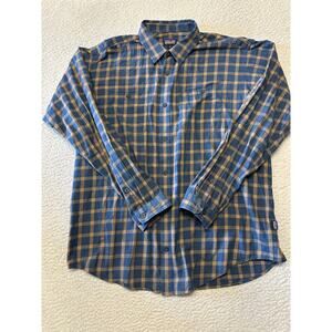 Patagonia Mens Long Sleeve Button Down Organic Cotton Flannel Shirt Size XL